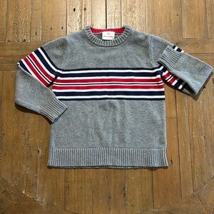 Hanna andersson gray striped sweater